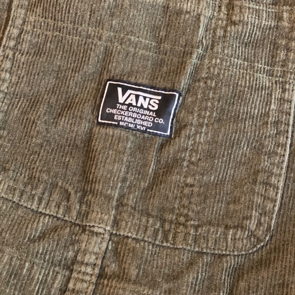 Vans Corduroy Overalls Olive Green Size XSmall - Picture 3 of 4